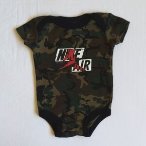 nike air jordan camo short sleeve bodysuit diaper shirt 6 months baby